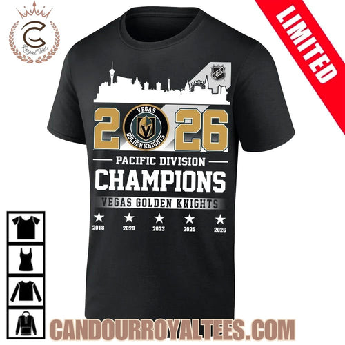 2026 Pacific Division Champions Vegas Golden Knights T-Shirt