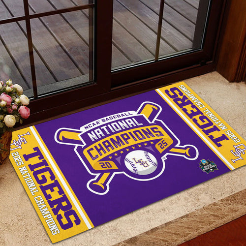 LSU Tigers Baseball 2025 National Champions Doormat – MAITM 11743