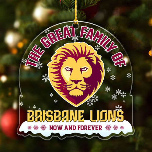 Brisbane Lions Custom Shape Clear 1-sided Acrylic Ornament โ VANDH 3522