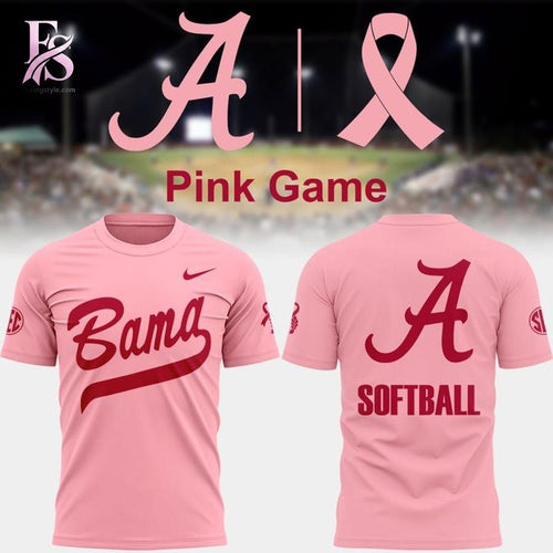 Alabama Crimson Tide softball pink T-Shirt
