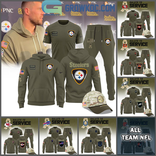 All Team NFL Salute To Service 2025 Hoodie Joggers Cap