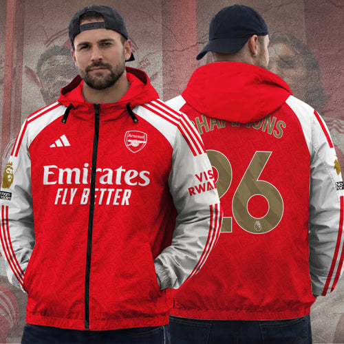 Arsenal FC Premier League Champions 25/26 3D Windbreaker Jacket – TANTN23501