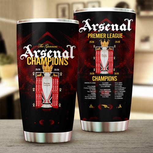 Arsenal FC Premier League Champions 25/26 Tumbler Cup – GNE6751