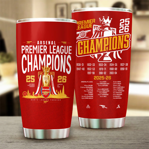 Arsenal FC Premier League Champions 25/26 Tumbler Cup – GNE6752