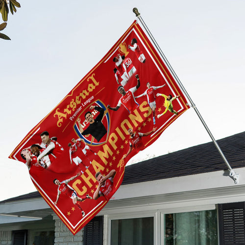 Arsenal FC Premier League Champions 25/26 3D Double-side House Flag – TANTN23259