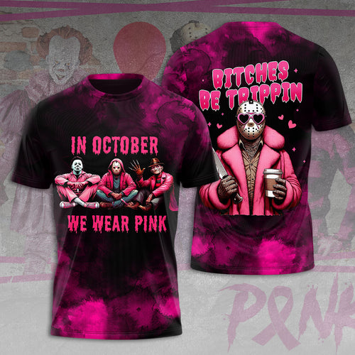 Breast Cancer Awareness x Horror Movies 3D Apparel – VANDH 3658