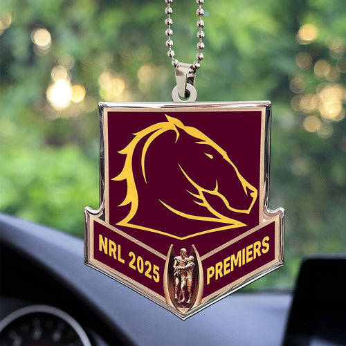 Brisbane Broncos 2025 Premiership Custom Shape 2-sided Acrylic Car Ornament โ TANTN17073