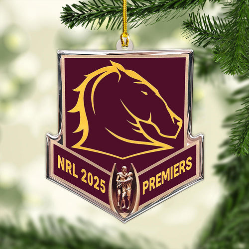 Brisbane Broncos 2025 Premiership Custom Shape 2-sided Acrylic Ornament โ TANTN17075