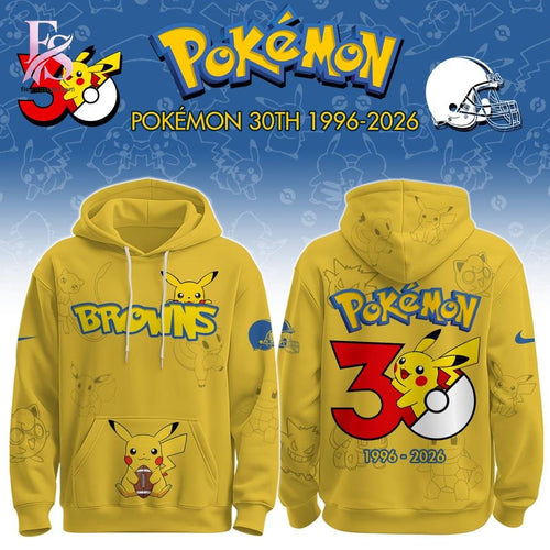 Cleveland Browns Pokémon 30th Anniversary Hoodie