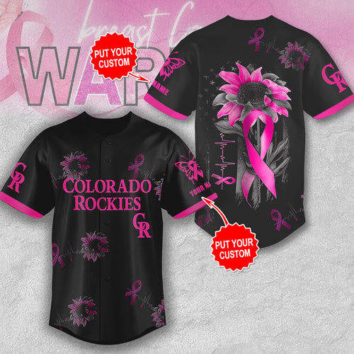 Personalized Colorado Rockies x Breast Cancer Awareness Baseball Jersey β MAITM12921