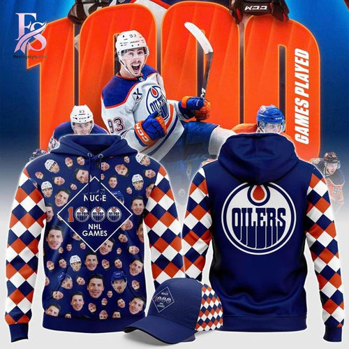 Edmonton Oilers x Ryan Nugent-Hopkins 1000th NHL Hoodie