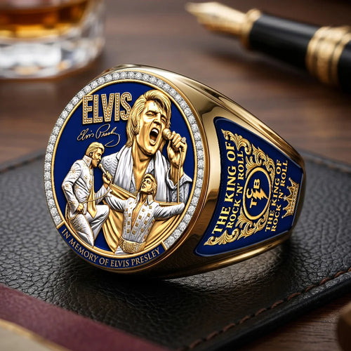 Elvis Presley 3D Engraved Ring – TMTHU9395