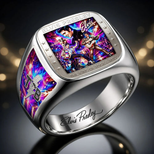 Elvis Presley 3D Engraved Ring – HOATT21672