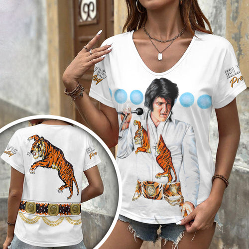 Elvis Presley 3D Women's V-Neck T-Shirt – HOATT17789