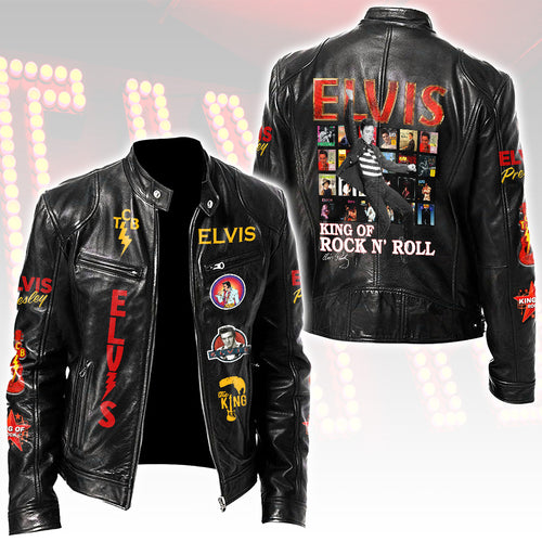 Elvis Presley Motorcycle Leather Jacket – HOATT16785