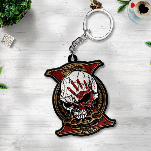 Five Finger Death Punch Custom Shape 2-sided Keychain – GNE8074