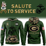 Green Bay Packers 2025 NFL Salute to Service Marines Hoodie