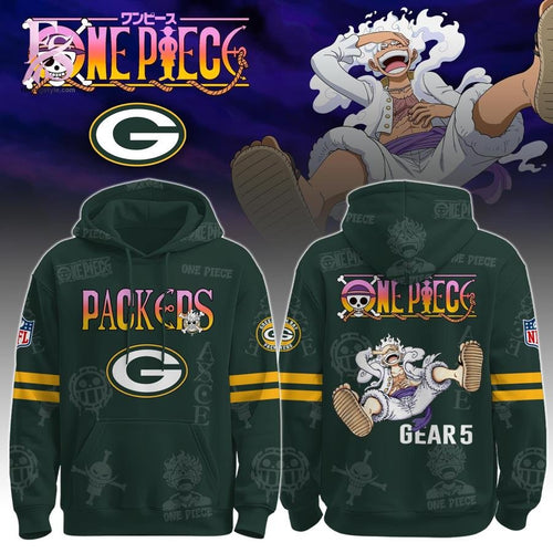Green Bay Packers Luffy Gear 5 Type Beat Hoodie