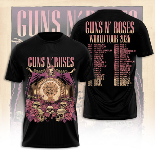 Guns N' Roses Tour 2026 3D Apparel – TANTN24302