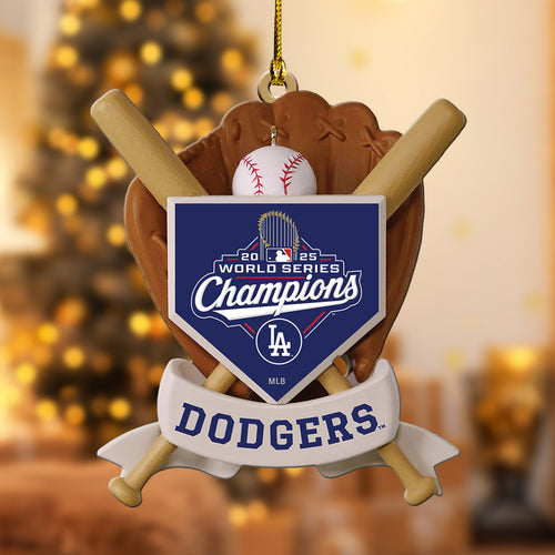 Los Angeles Dodgers 2025 World Series Champions Custom Shape 2-sided Acrylic Ornament โ HOATT14933