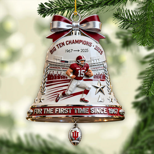 Indiana Hoosiers Football 2025 Big Ten Champions Custom Shape 2-sided Acrylic Ornament – HOATT15031