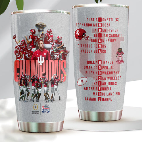 Indiana Hoosiers Football 2026 Peach Bowl Champions Tumbler Cup – HOATT15597