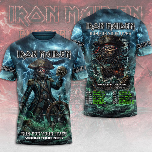 Iron Maiden 2026 World Tour 3D Apparel – TMTHU7455