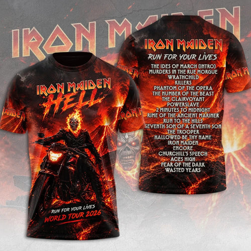 Iron Maiden 2026 World Tour 3D Apparel – TMTHU9400