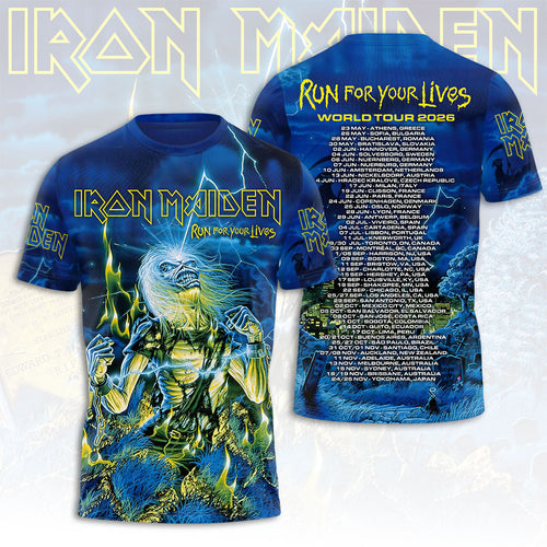 Iron Maiden 2026 World Tour 3D Apparel – HOATT18311