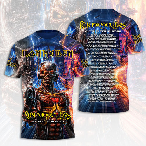 Iron Maiden 2026 World Tour 3D Apparel – HOATT18456