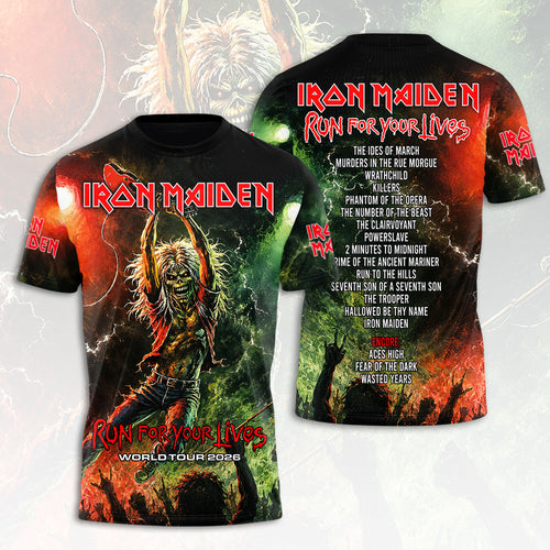 Iron Maiden 2026 World Tour 3D Apparel – HOATT18890