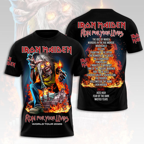 Iron Maiden 2026 World Tour 3D Apparel – HOATT19180
