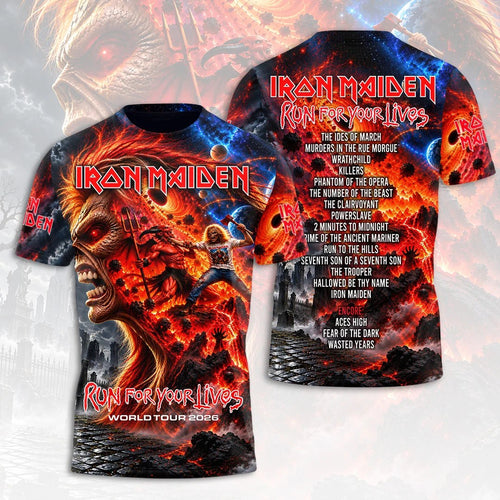 Iron Maiden 2026 World Tour 3D Apparel – HOATT26767
