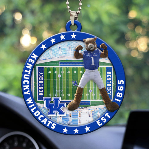 Kentucky Wildcats Football Custom shape 2-sided Acrylic Car Ornament – HOATT13130