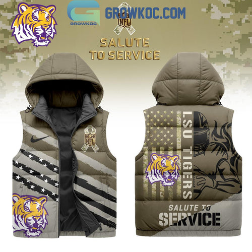 LSU Tigers Salute To Service Sleeveless Puffer Jacket