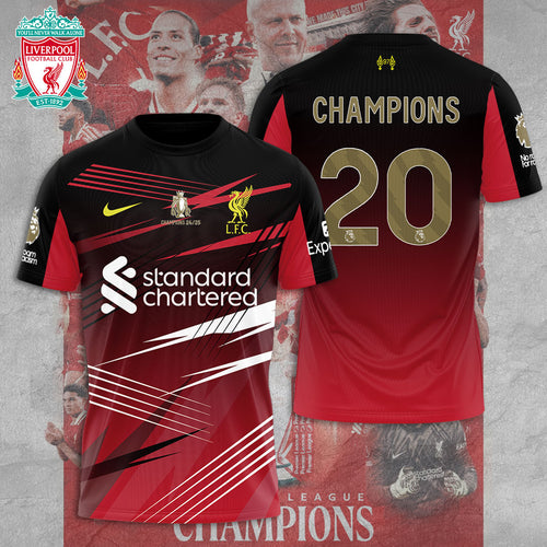 Liverpool FC 2024/25 Premier League Champions 3D Apparel – TANTN 12435