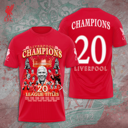 Liverpool FC 2024/25 Premier League Champions 3D Apparel – TANTN 12199