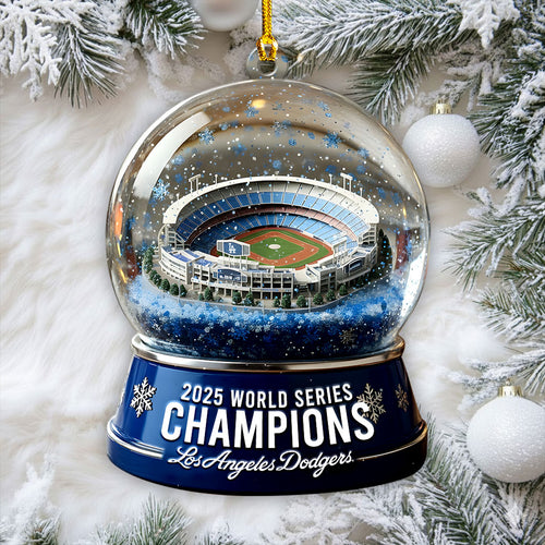 Los Angeles Dodgers 2025 World Series Champions Custom Shape 2-sided Acrylic Ornament โ HOATT14868