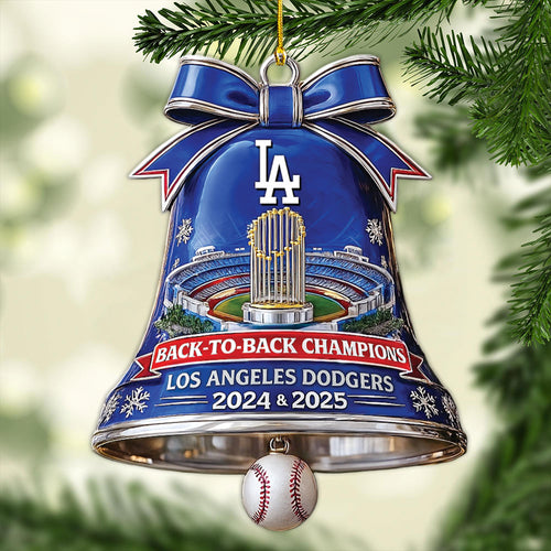 Los Angeles Dodgers 2025 World Series Champions Custom Shape 2-sided Acrylic Ornament โ MAITM13975