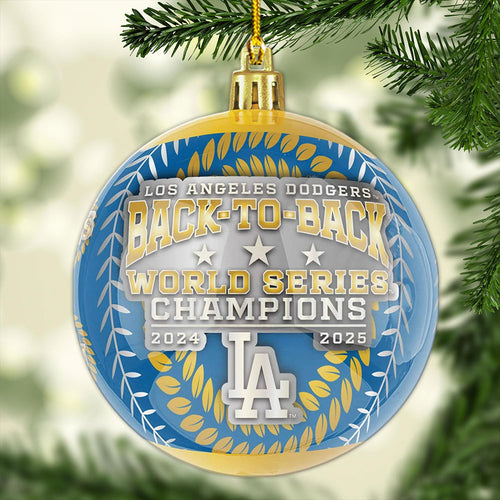 Los Angeles Dodgers 2025 World Series Champions Custom Shape 2-sided Acrylic Ornament โ MAITM13981