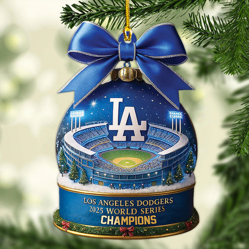 Los Angeles Dodgers 2025 World Series Champions Custom Shape 2-sided Acrylic Ornament โ MAITM13984