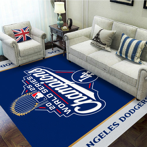 Los Angeles Dodgers 2025 World Series Champions Rectangular Rug – MAITM13645