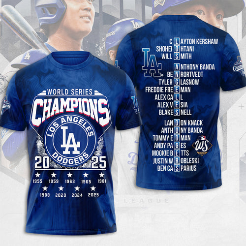Los Angeles Dodgers World Series 2025 3D Apparel – TANTN18343