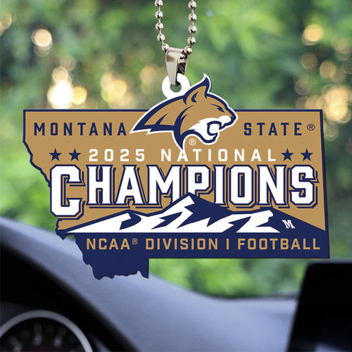 Montana State Bobcats Football 2025 National Champions Custom shape 1-sided Acrylic Car Ornament – MAITM14386