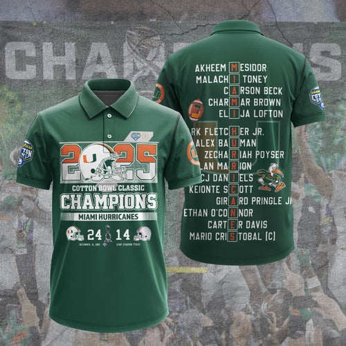 Miami Hurricanes Football 3D Apparel – TANTN19858