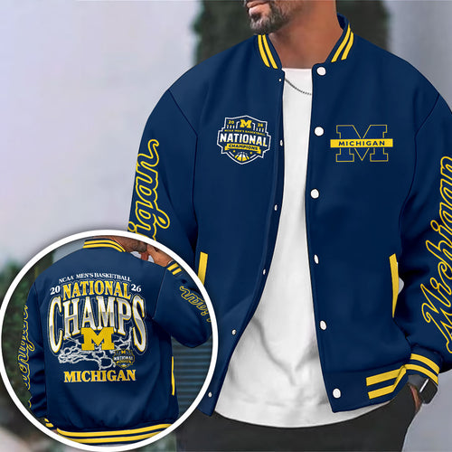Michigan Wolverines 2026 Men's Basketball National Champions Varsity Jacket – HOATT17314