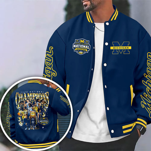 Michigan Wolverines 2026 Men's Basketball National Champions Varsity Jacket – HOATT17336