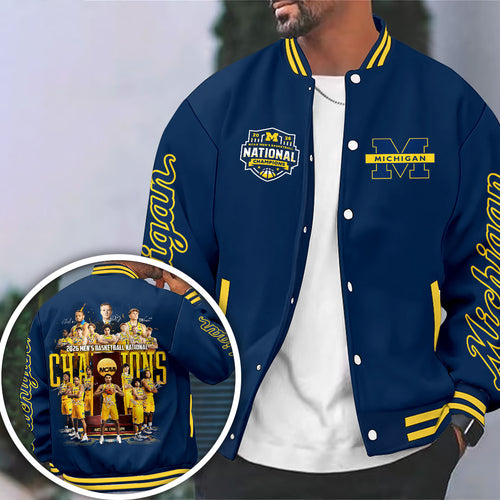 Michigan Wolverines 2026 Men's Basketball National Champions Varsity Jacket – HOATT17380