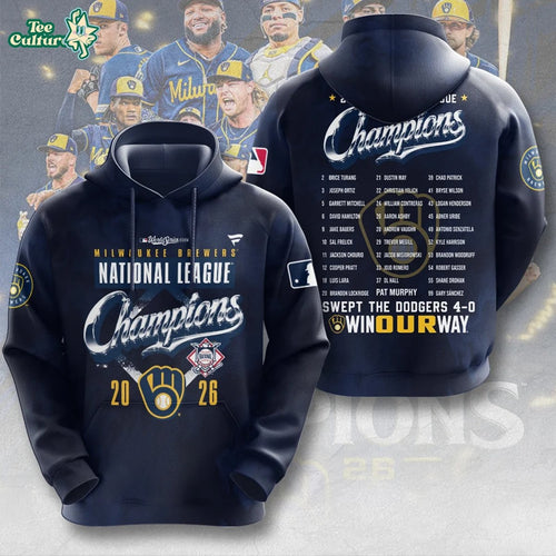 Milwaukee Brewers 2026 National League Champions 3D Hoodie