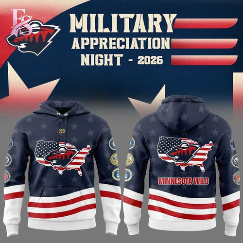 Minnesota Wild Military Appreciation 2026 Hoodie